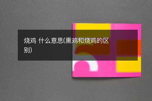 烧鸡 什么意思(熏鸡和烧鸡的区别)
