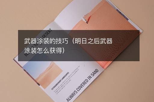 武器涂装的技巧（明日之后武器涂装怎么获得）